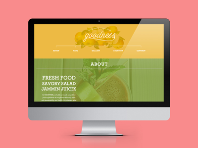 Goodness Site Redesign chef design food fresh graphic juice bar juices restaurant ui ux web website