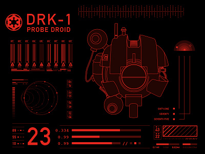 DRK-1 Probe Droid control droid episode 1 phantom menace ux future interface probe remote sith star wars jedi ui