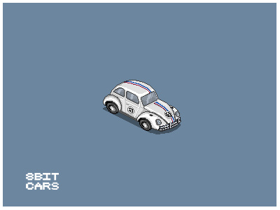 8 Bit Cars | Herbie 8 bit art cars pixel