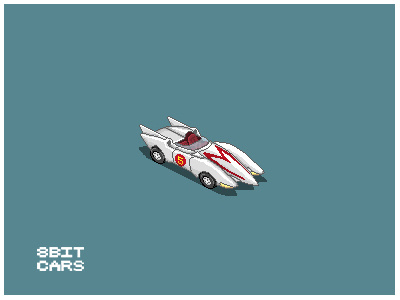 8 Bit Cars | Mach 5 8 bit art cars pixel