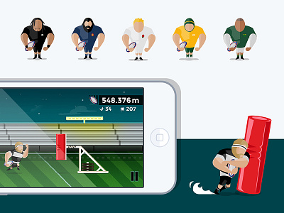 Rugby Game Screen game ios mobile players rugby runner tackle