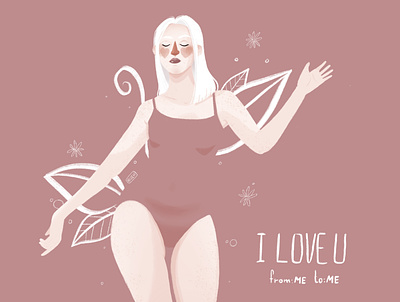 I love you design flat i love you illustration love minimal portrait swimwear typography