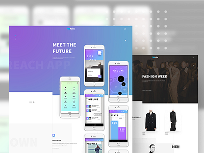 Landing Pages abstract app clothes creative e commerce e shop experimental fashion landing ui ux web design