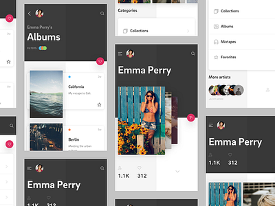 Mobile App - Peek album app feed ios mobile sketch social ui kit