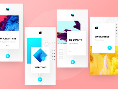 App - Welcome screens app app design concept illustration layout onboarding sign in sign up typography ui welcome