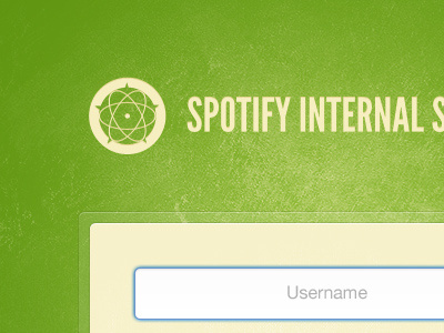 Spotify Internal Login form internal login network service spotify