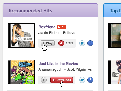 Recommended Hits List