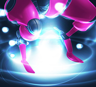 Killer Robot Rodent In Pink 100% vector art comic design humannature84 logo illustration vector
