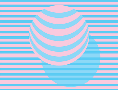 Illustration abstract art artwork ball blue cool cooldesign design illustration instagram lineart lines minimal minimalist pink poster shadow simple stripes vector