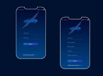 Car-APP | Daily UI Challenge 001 (Sign up UI) app car dailyui 001 design ui ux
