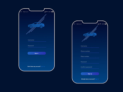 Car-APP |  Daily UI Challenge 001 (Sign up UI)