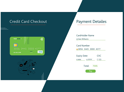 Checkout page | Daily UI Challenge 002 (Credit Card Checkout UI) checkout creditcard dailyui dailyui002 ui uidesign ux