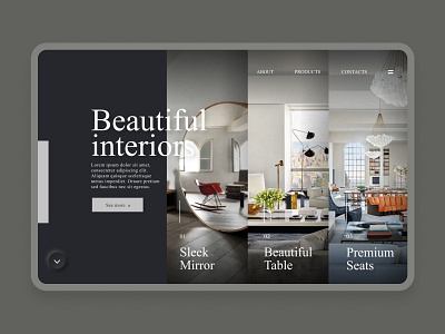 Interior Company Landing Page interior interior design landing page landingpage ui uiux