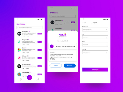 DEFI Notification Opt-In Service blockchain creative crypto dapp dapps defi design ui uidesign uiux uxdesign web3 web3design