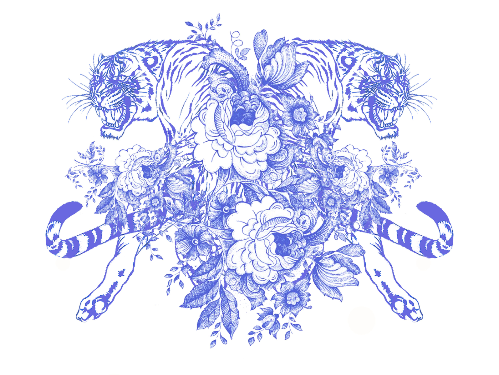 Tiger Print - Toile de Jouy Style by Mariana Di Maio on Dribbble