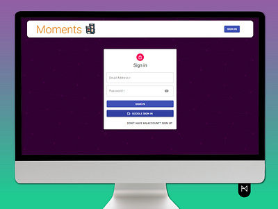 Full-Stack MERN App - Moments full stack graphic design javascript reactjs web development