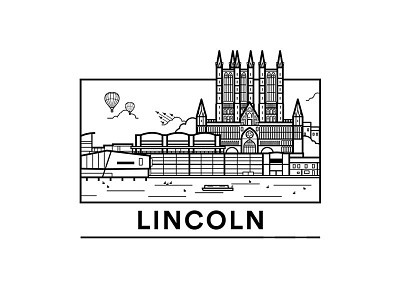 Lincoln Snapchat Filter city geo filter illustration lincoln line snapchat uk