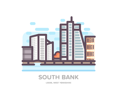 South Bank, Leeds illustration leeds south bank united kingdom
