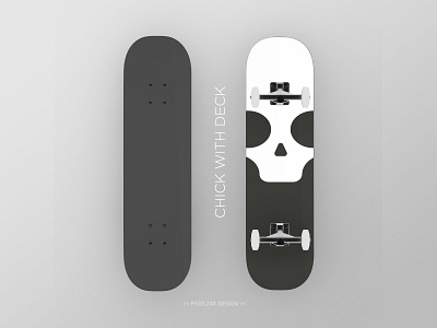 DECK 01 design illustration minimal skate skateboard skull