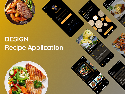 Let's Cook - Recipe Application Designs app branding color cook cooking design foods health icon images logo meals recipes signin signup typography ui ux vector video