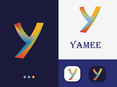 Y Letter Logo design illustrator logo typography