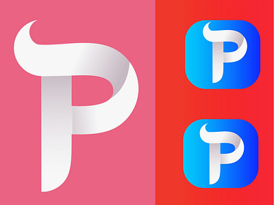 P abstract letter logo