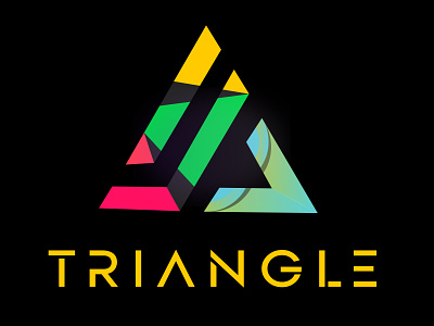 Modern Colorful Triangle Logo Design Template