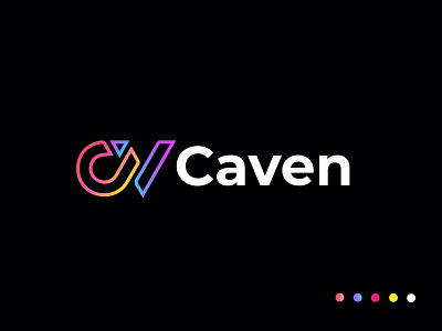 C+V Modern Letter Logo Design Concept