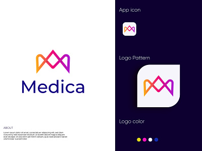 M Modern Abstract letter Logo Design Template abstract logo branding colorful logo company logo illustration logo logo branding logo design logo maker modern logo unique logo