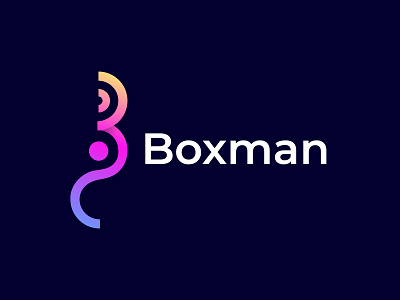 B + I minimal letter logo - Boxman Premium Logo