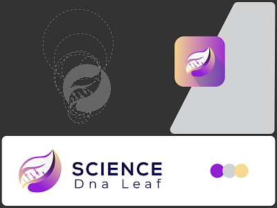 Science Base Branding I DNA Leaf Logo