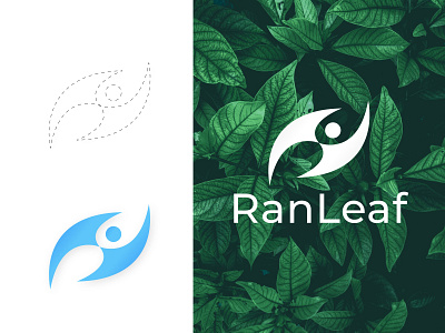 Leaf & Running Man Branding Logo Design