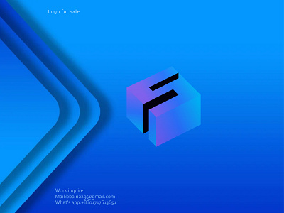 Cubic Box S & F Modern Identity Logo