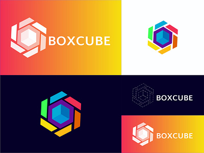 Box Cube Monogram Branding Logo Concept