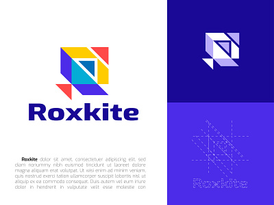 Roxkite Modern Brand identity Logo Concept