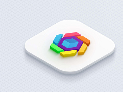 3D Box Cube  Branding Logo Concept