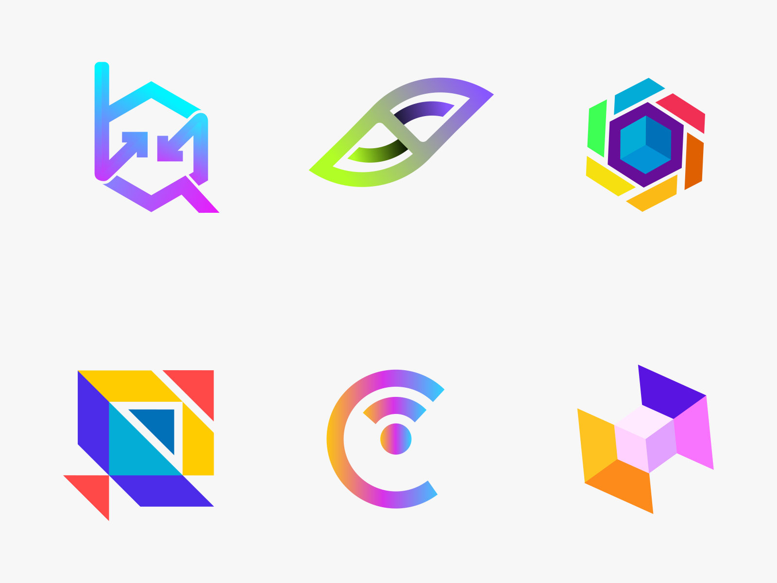 3D Modern Logo Mark Template by Biswajit bain on Dribbble