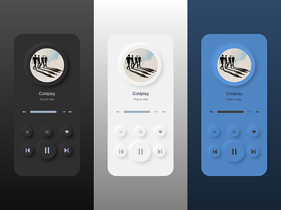 DailyUI 009 Music player (neumorphic)