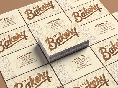 Bakery Business Card branding design illustration typography vector
