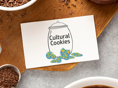 Bakery Store Logo- "Cultural Cookies" advertisement design branding creative design dribbble graphic design icon design illustration logo typography vector