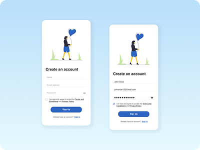 DailyUI #001 Sign Up