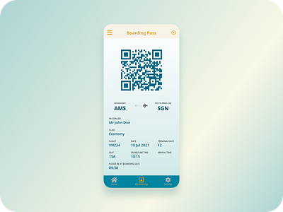 DailyUI #024 Boarding Pass