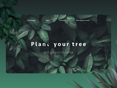 Plant your tree design home page minimal plant tree ui webdesign website