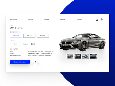 Car reservation bmw car cars design home page ui ux web website