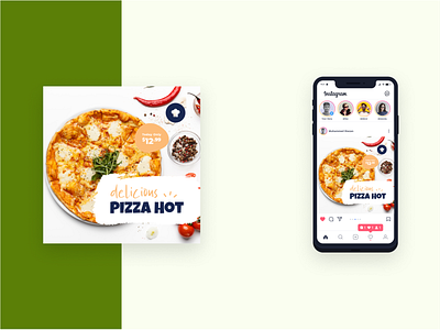 Social Media Food Post fast food food food banner pizza restaurant banner