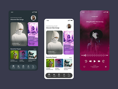 Music App UI Design dailyui design ui