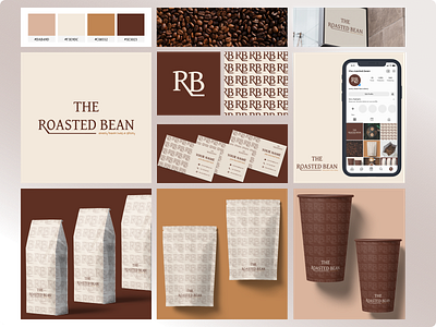 Roasted Bean Brand Board branding design graphic design
