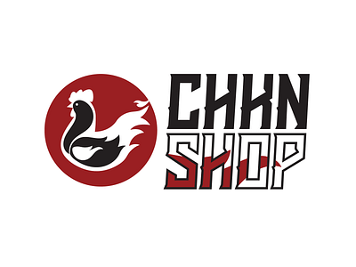 Chkn Shop brand branding design graphic design logo typography vector