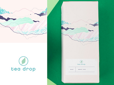 tea drop packaging adobe branding concept design graphic design illustration illustrator logo logo design packaging product product design tea