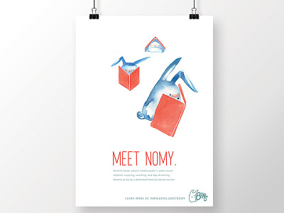 illustrated poster: nomy for buns advertising character color cute design graphic design illustration layout poster